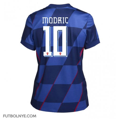 Camiseta Croacia Luka Modric #10 Visitante Equipación para mujer Eurocopa 2024 manga corta